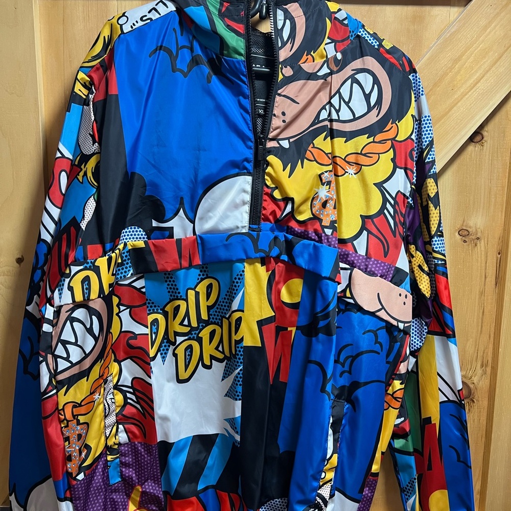 Vibrant Drip Graphic Jacket